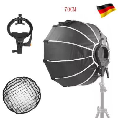 SL-70S 70CM Quick Install Flipped Studio Flash Softbox Bowens Mount mit Gitter