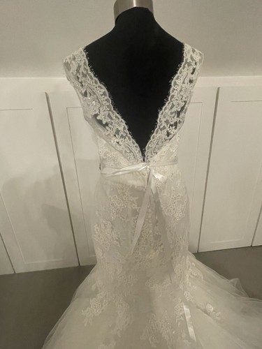 Wedding Dress Fits Size 10 Sparkling Lace Fishtail With DETACHABLE BELT - Picture 14 of 18