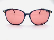 Vintage Lawrence Eyewear 712 Green Purple Oval Sunglasses France FRAMES ONLY