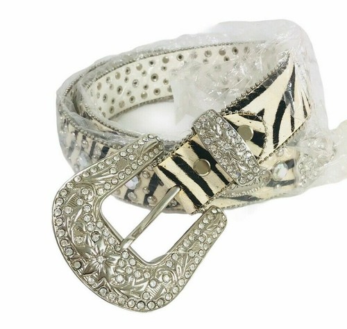 WB Atlas White Zebra Rhinestones Studs 