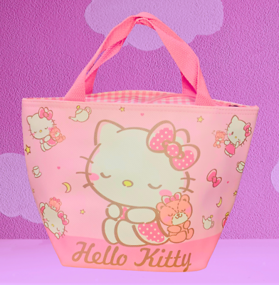 Sanrio Hello Kitty Large Tote Cooler Bag Hot Cold Insulated Pink