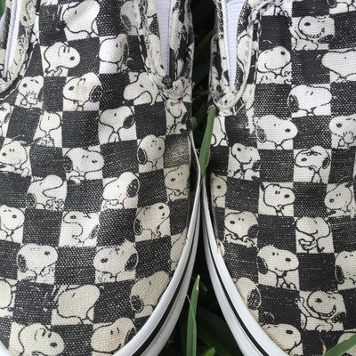 vans slip on peanuts snoopy chex skate shoe