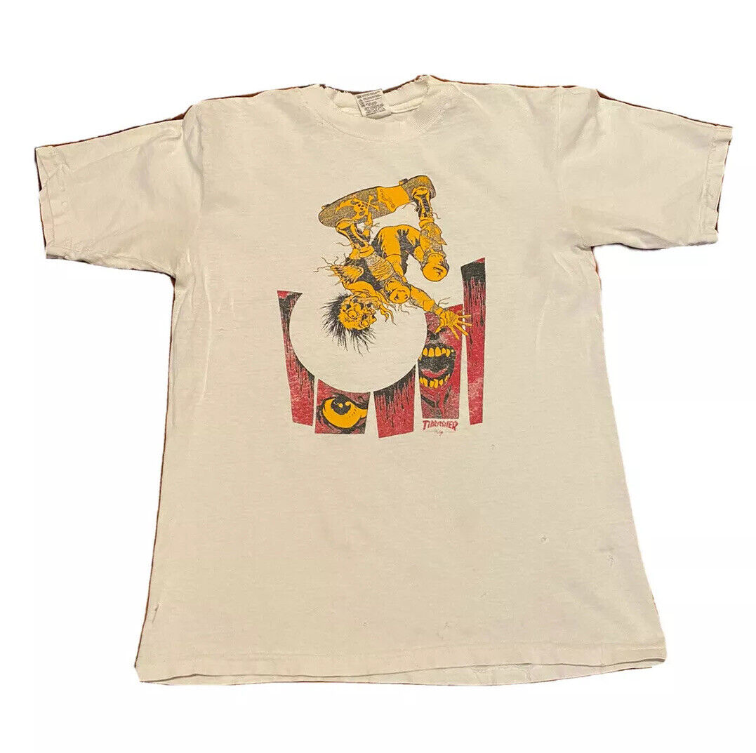 Vintage Thrasher Pushead T-Shirt Size Small Mens Vintage Thrasher Pushead T-Shirt Size Small Mens