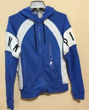 New Victorias Secret PINK Full Zip Hoodie Sweatshirt Jacket Colorblock Small