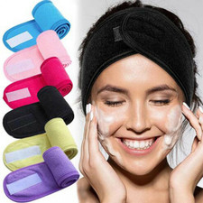 Women Adjustable Facial Headband Elastic Make Up Hair Band Head Wrap Spa Shower