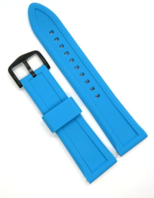Fossil Original Replacement Silicone FS5682 Watch Band Blue 22 mm