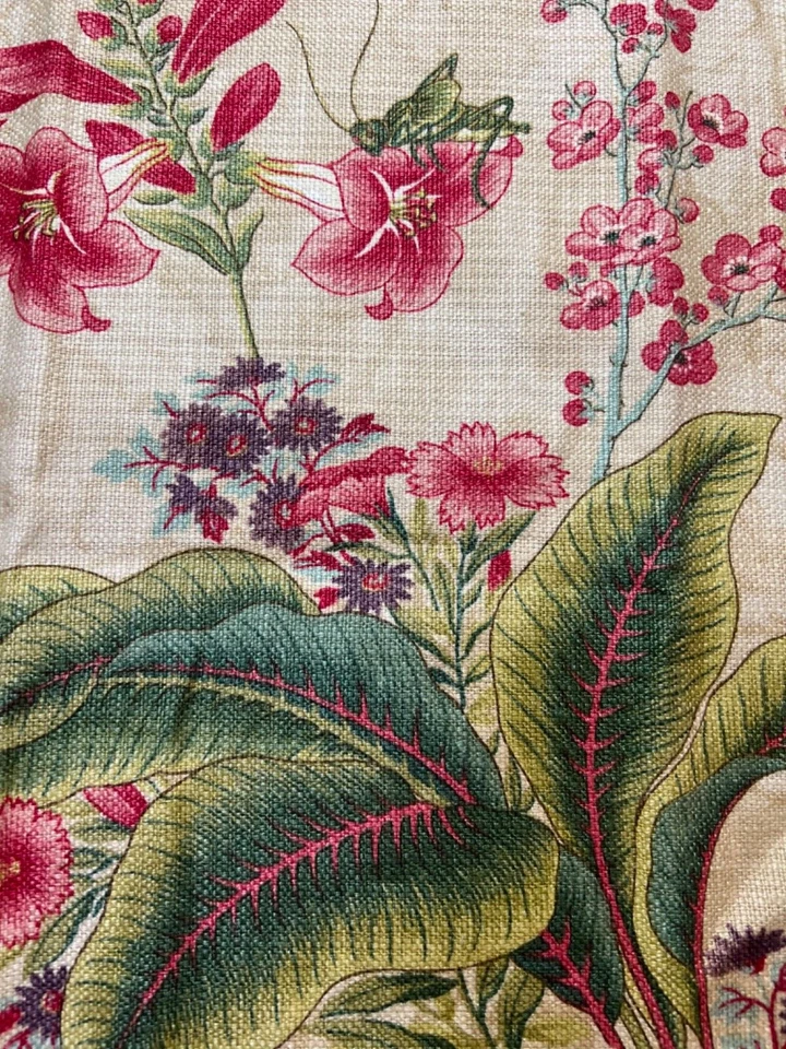 Cowtan & Tout Water Garden in Pink/Cream 12.5” x 26.5” Vintage Fabric Panel - Image 2 of 4