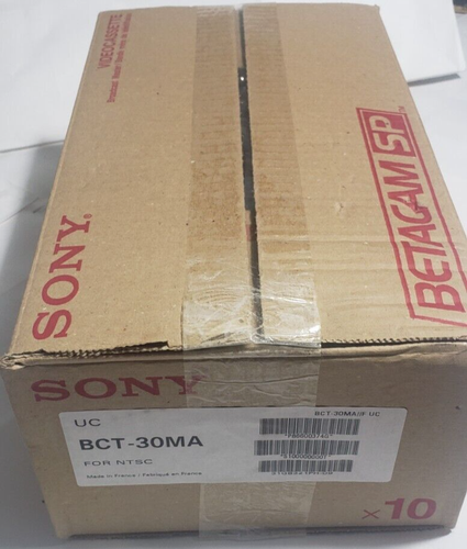 NUEVO ESTUCHE x 10 Sony Betacam SP BCT-30MA 30 Minutos Casete de Video Cinta NTSC Stock - Imagen 3 de 8