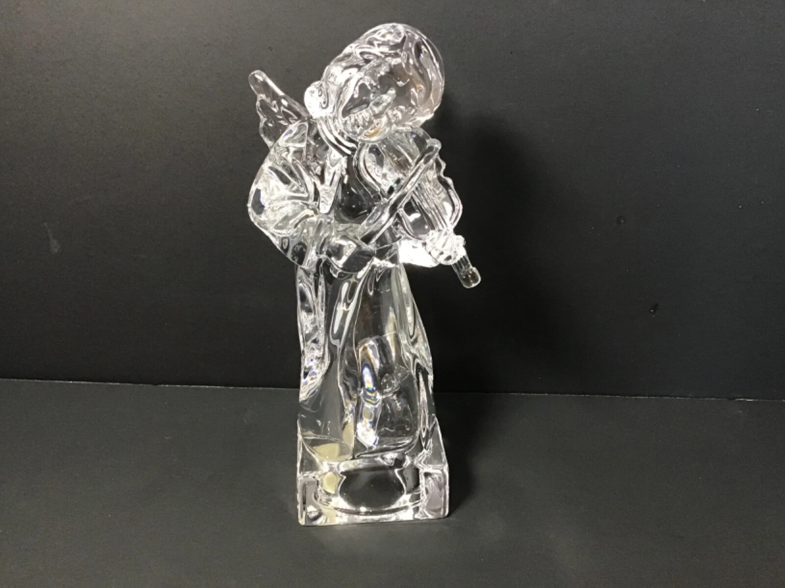Mikasa Herald Collection Angelic Violin Figurine Full Lead Crystal