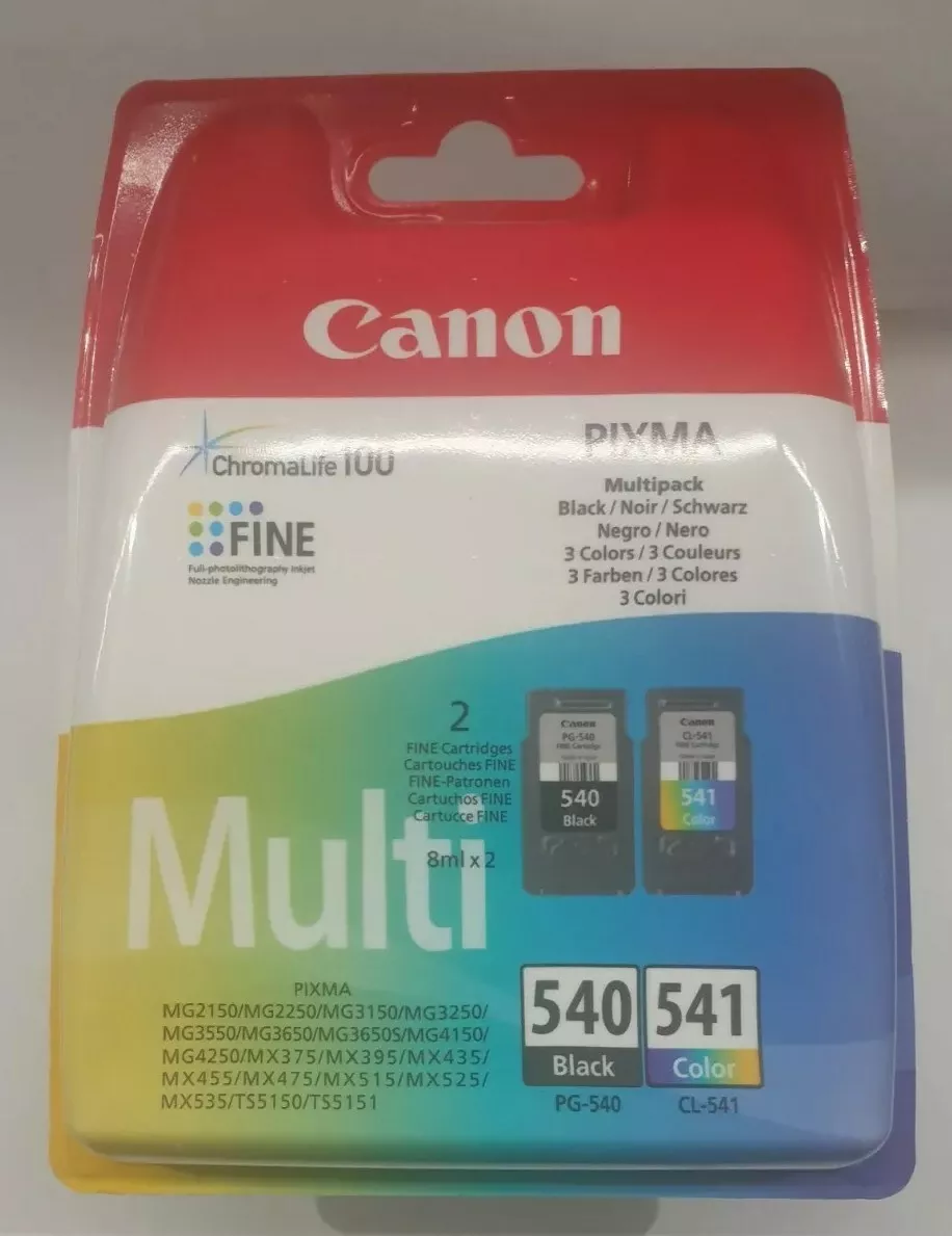 Cartouche d'encre pour Canon PG540 CL541, 2 paquets de PG-540 CL