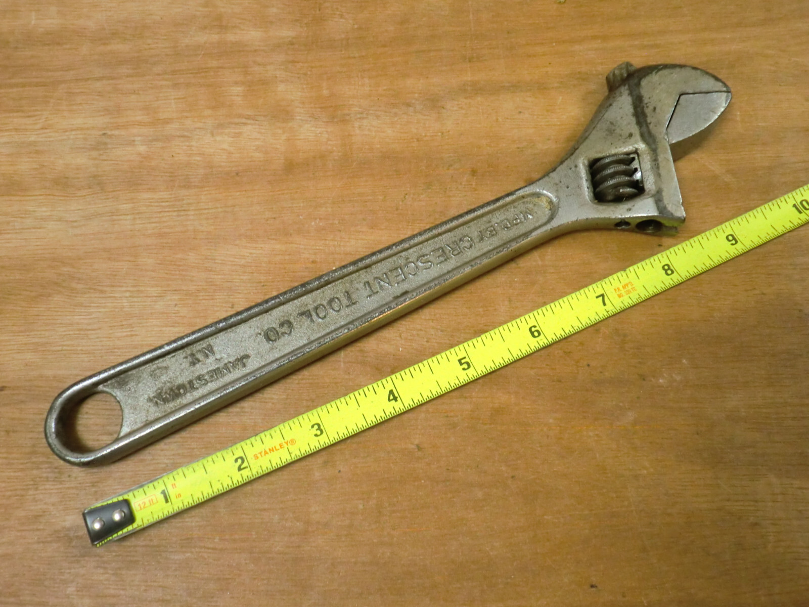 Crescent Tool Co. Crestoloy 10" Adjustable Wrench, Jamestown NY, Made