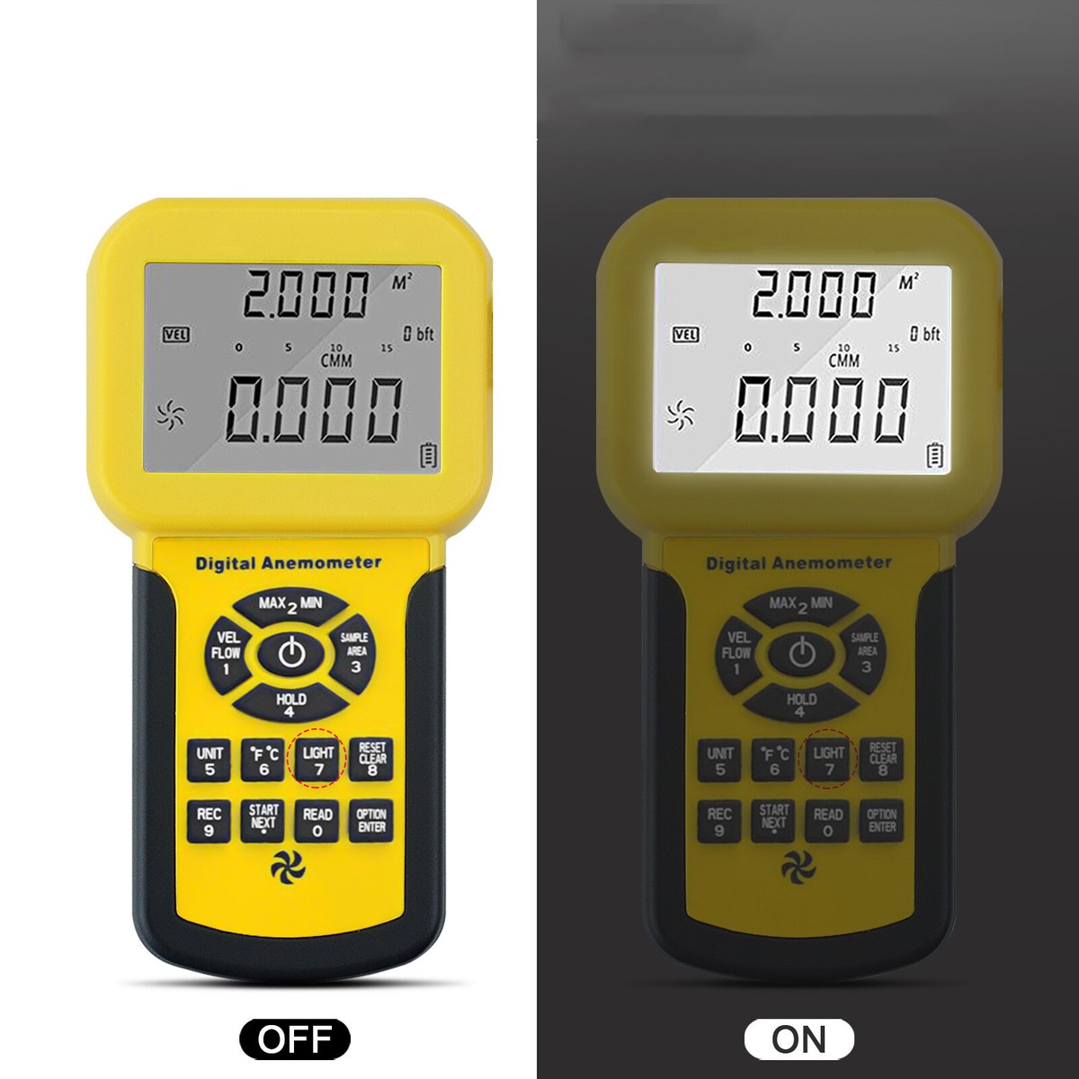 Anémomètre Numérique HoldPeak HP-5000D – Mesure Vitesse Air, Débit, Température – HVAC
