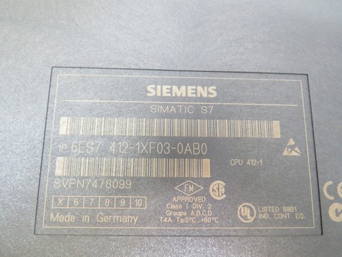 Siemens Simatic S7 6ES7412-1XF03-0AB0 CPU 412-1 - Picture 5 of 5