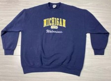 Vintage Lee Michigan Wolverines Crewneck Sweatshirt Adult XXL 90’s Y2k USA Made