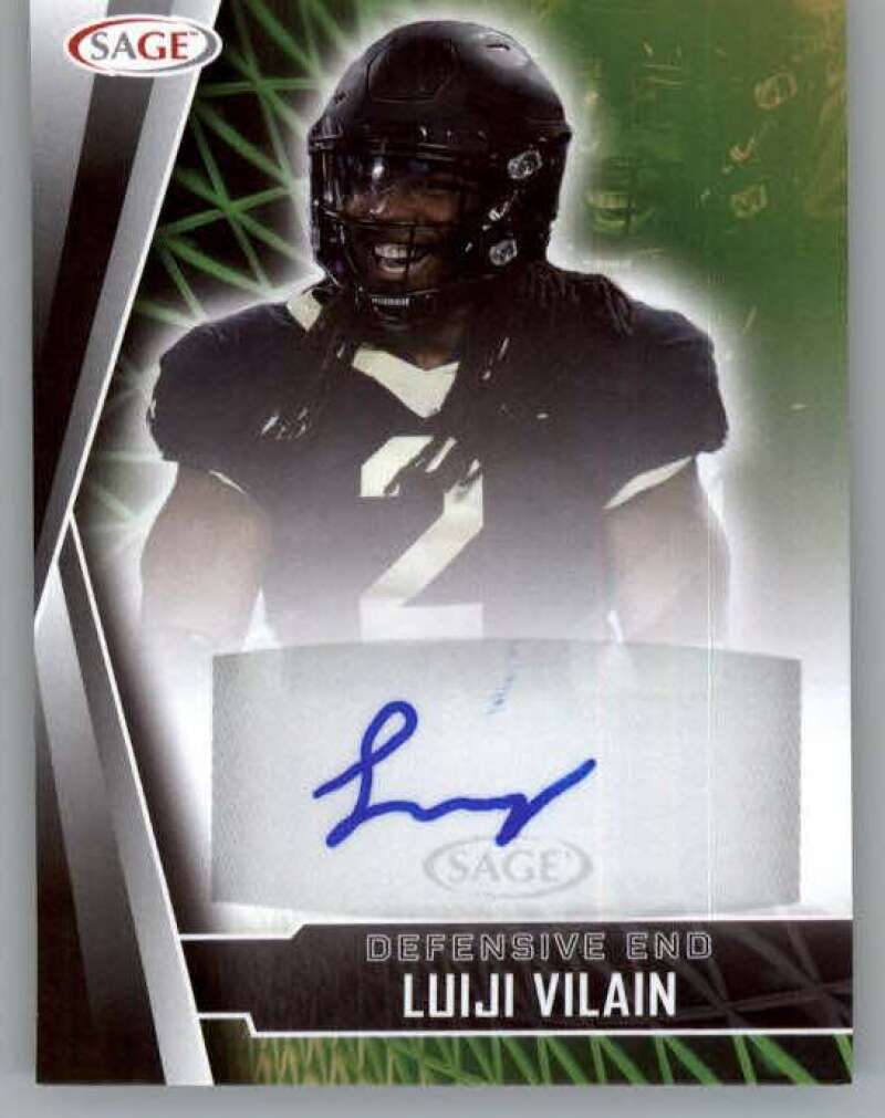 2022 Sage High Series Autographs Black #A-LV Luiji Vilain RC Rookie AUTO
