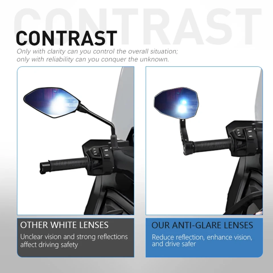 FOR Duke 250 390 690 790 890 Duke motorcycle folding rearview mirror Blue mirror - Image 3 of 4