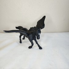 2007 Papo Black Winged Pegasus Horse Figurine 8.5" Wingspan