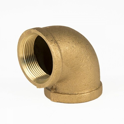Threaded Brass 90 Degree Elbow Pipe Fitting 1/4" Female NPT (Lot of 10)