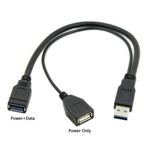 50x Super Speed USB 3.0 Male to USB 3.0 Female  USB 2.0 Female Y Adapter Cable