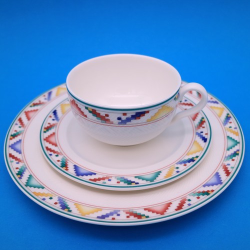 Teeset Kaiserlich, Design Gzhel - 1 Tasse 370 Ml + 1 Untertasse, Traditionelles Russisches Porzellan