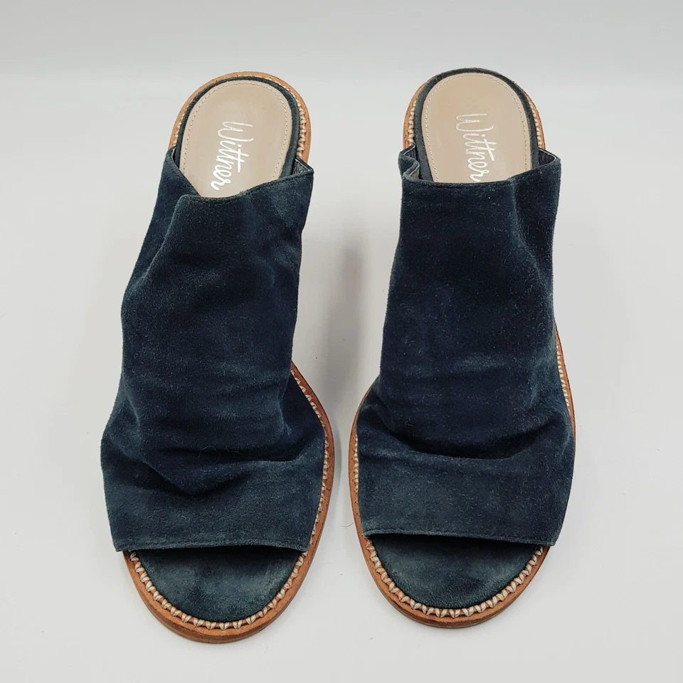 [WITTNER] Zapatos Orlando Mules de Cuero Azul Marino para Mujer | Talla 39 EUR Foto 3 de 4