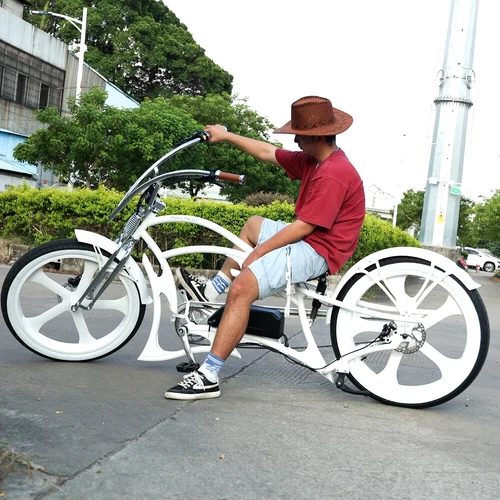 26" Chopper Stretch 800W E-Bike retro frame design