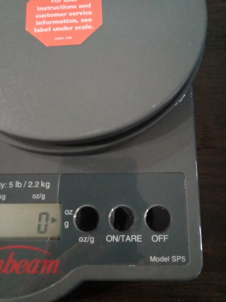 SUNBEAM Digital Electronic Postal Scale MODEL SP5 - 5 LBS / 2.2 KG Powered By 8V - Image 3 of 4