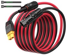 10FT Solar Connector to XT60 Adapter Extension Cable, 12AWG Solar Panel to XT...