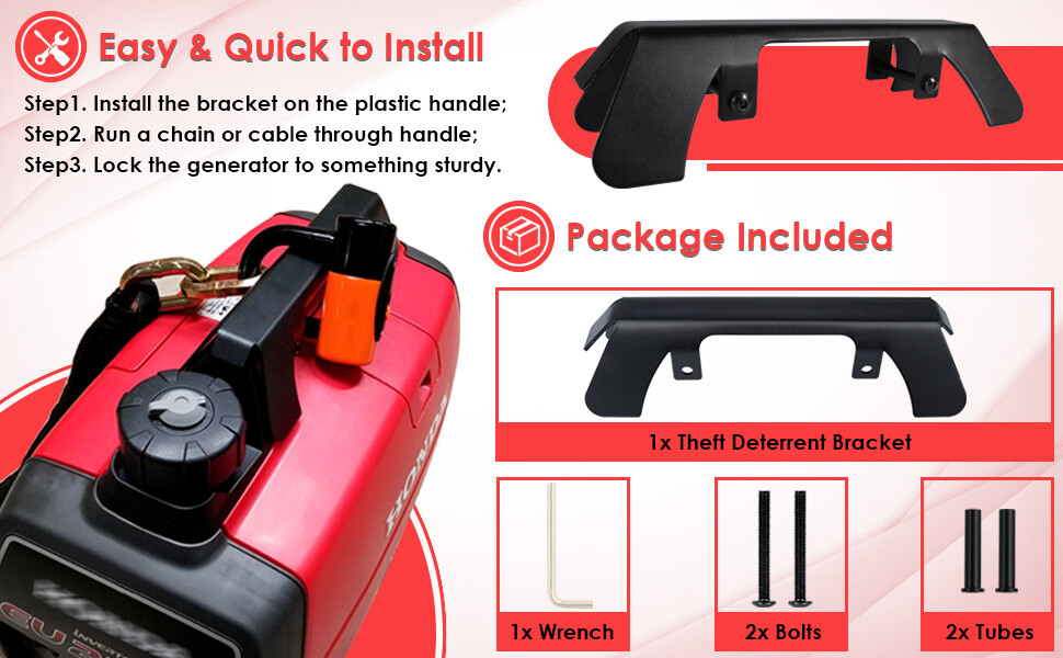 Generator Anti-Theft Bracket Protection for Honda EU2200i EU2000i Companion