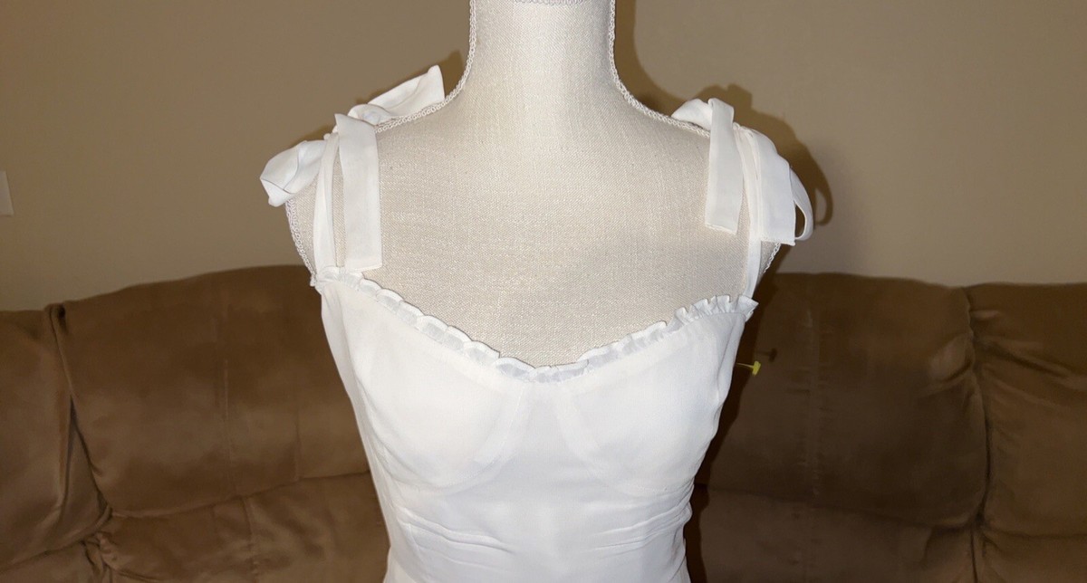 REFORMATION Christine Dress In Ivory SZ 10P | eBay