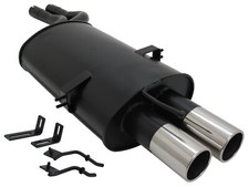 BMW E46 320I 325I 330I ab 08/2000 NOVUS SPORTAUSPUFF 2x 76mm >NEU<