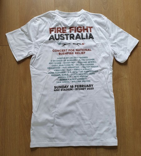 New Fire Fight Australia 2020 Cotton On T-Shirt White Mens XXXS (Fits like a Sm) - Picture 2 of 5