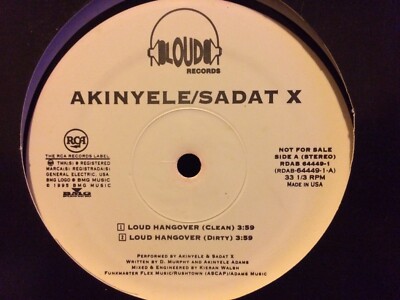Akinyele/Sadat X 12” Loud Hangover VG+ Rare Promo | eBay