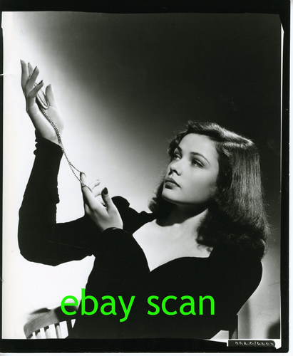 GENE TIERNEY Double Weight Proof Photo from Original Negative SEXY with Pearls