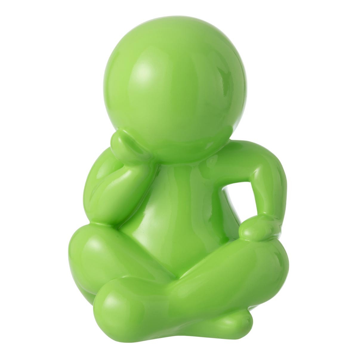 Statuette Marcel 35cm vert tendre pour créer une ambiance zen et apaisante