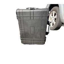 Large Black Hard Wheeled Carrying Case with Foam Inserts for Trade Show Travel