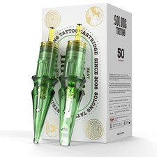 50Pcs Tattoo Needles Assorted, Solong Pro 50PCS-3RL 5RL 7RL 9RM 15RM