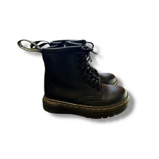 Dr. Martens Zavala Combat Boots Toddler Size 7 Black Lace-Up Ankle Boot Kids