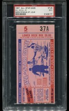 1957 MLB Baseball All-Star Game ~ Busch Stadium Ticket Stub ~ Graded PSA 5 EX