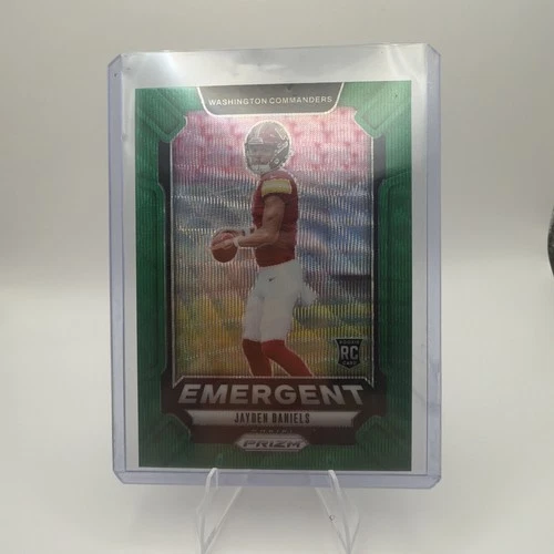 2024 Panini Prizm - Emergent Jayden Daniels #2 Green Wave Prizm (RC)
