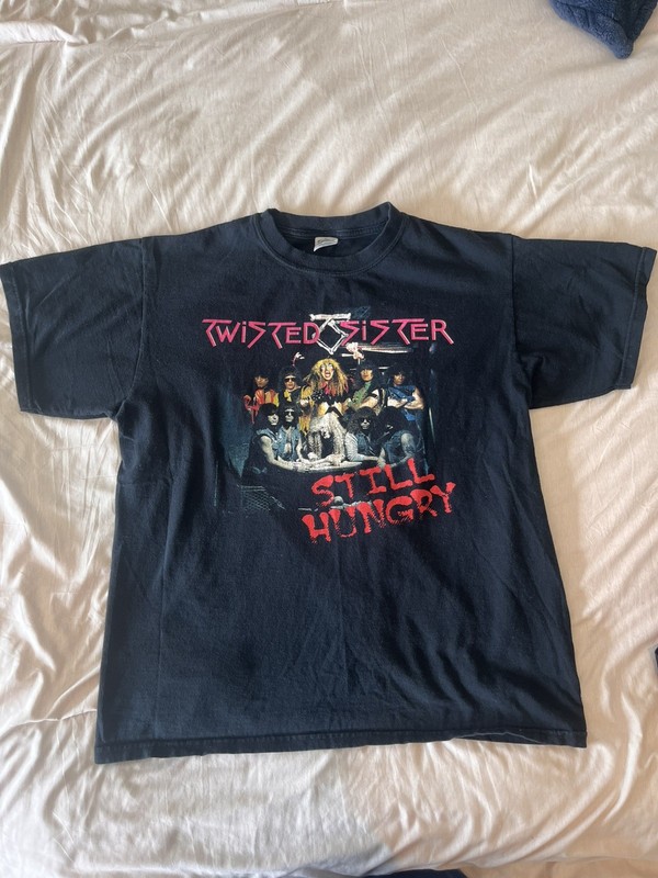Vintage Twisted Sister Shirt men's L Black Graphic Still Hungry 20 Years Later