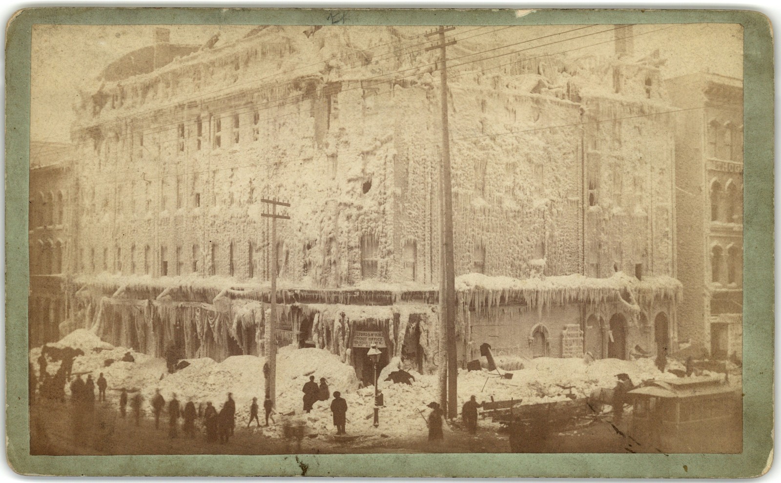 Cabinet Card 1884 Matter Minneapolis Academy of Music Fire Disaster Aftermath
