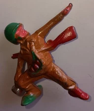 MANOIL Dimestore Lead Toy Soldier RARE 500 Series #M201 GRENADE THROWER Barclay