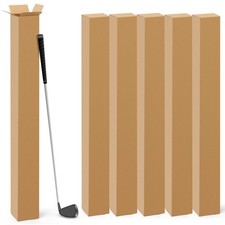 Qilery 5 Pcs 4 x 4 x 48 Inch Golf Club Shipping Boxes 4L x 4W x 48H Tall Corr...