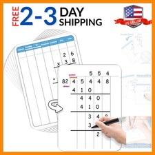 24 Pack Long Division Whiteboard for Kids Teaching Multiplication Double-Side...