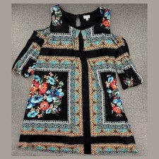 Avenue Shift Dress  Cold Shoulder Plus18 Floral Stretchy