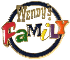 Wendy's Restaurant "Family" Multicolored Lapel Pin