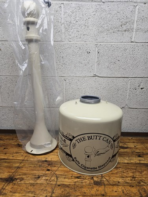 #ad #ad Eagle Butt Can 5gal Cigarette Receptacle 40quot; H x 12quot; Dia Steel Tan 1205BEI NEW $69.99