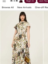 Floral High-Neck Maxi Dress in Multi Floral