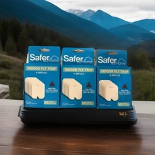 Safer Home Sh503 Indoor Plug-in Fly Trap Refill Pack of Glue White. 18 Count